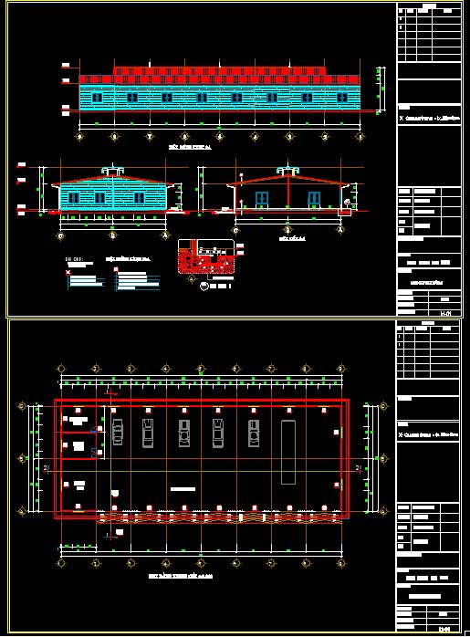 Bản vẽ thiết kế xưởng sửa chữa Ô tô, hướng dẫn chi tiết và mẫu tham khảo
